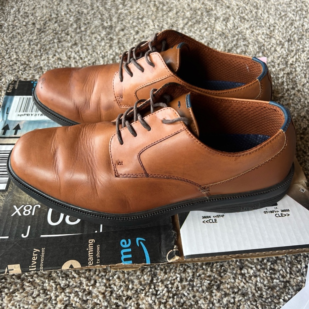 Nunn Bush Tan Leather Men's Oxfords Size 10.5 M value~99$ - Picture 1 of 10